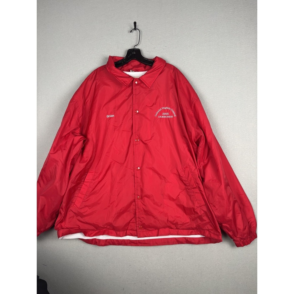 Vintage Westark Jacket Mens 2XL Red Fleece Lined Windbreaker Scout Jamboree 2001